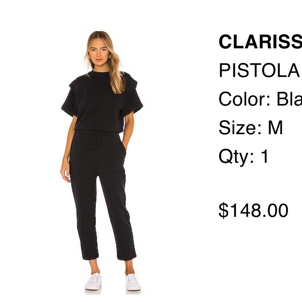 NWT pistola black jumpsuit